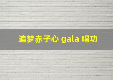 追梦赤子心 gala 唱功